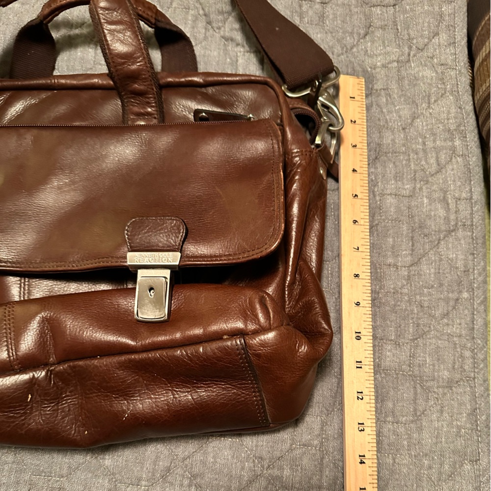 EUC Kenneth Cole Reaction leather-look briefcase laptop bag - Picture 5 of 14